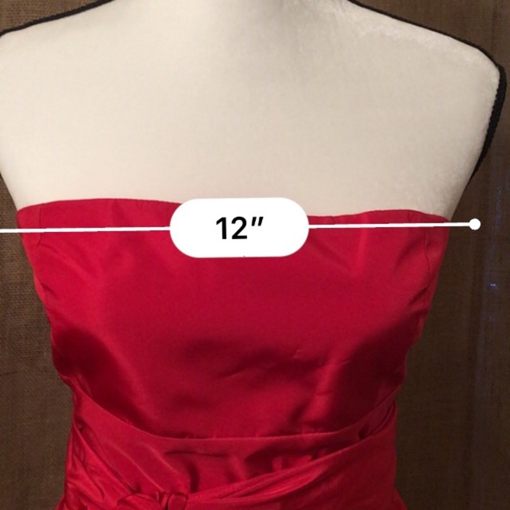 Red Strapless Top - Picture 5 of 8